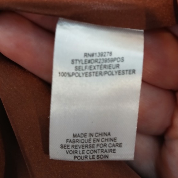 DR2 Bronze Satin Longline Duster Cardigan Open Front Bronze L Silky Lagenlook - Picture 12 of 12